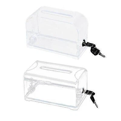 Clear Acrylic Donation Raffle Voting Box Storage Organizer -