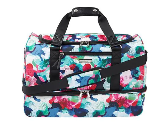 Samantha Brown Luggage To-Go Zipper Compartment Weekender - Orchid Camo