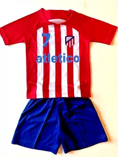 Maillot Short Foot Atletico Madrid Enfant Flocage Griezmann Du 4 Au 14 Ans