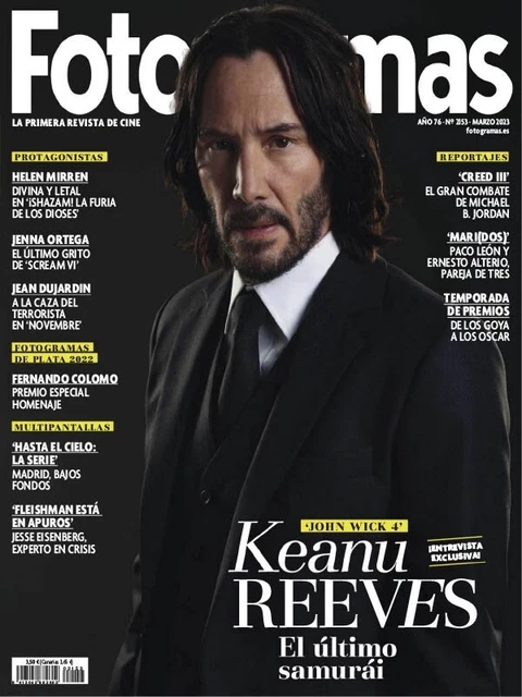 NEW! KEANU REEVES JENNA ORTEGA HELEN MIRREN FOTOGRAMAS Magazine Spain