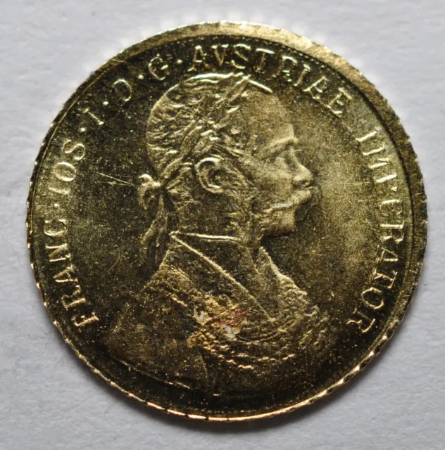 Token Austria Francesco Giuseppe Small Coin Gold 8 KT Ozt. 0.0075