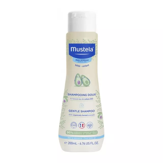 Mustela shampooing doux bébé à l'avocat bio 200ml