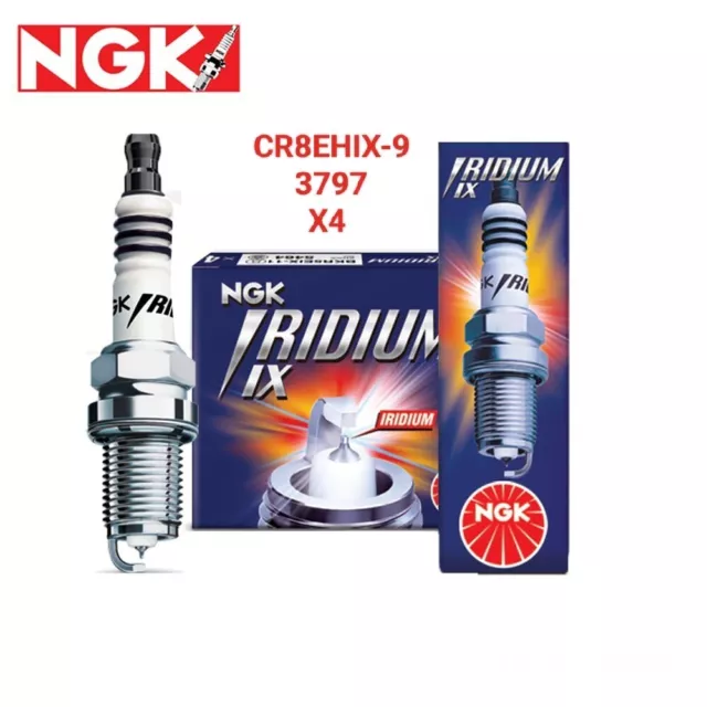 4x bougies NGK IRIDIUM CR8EHIX-9 / 3797 Honda / Hyosung / Daelim