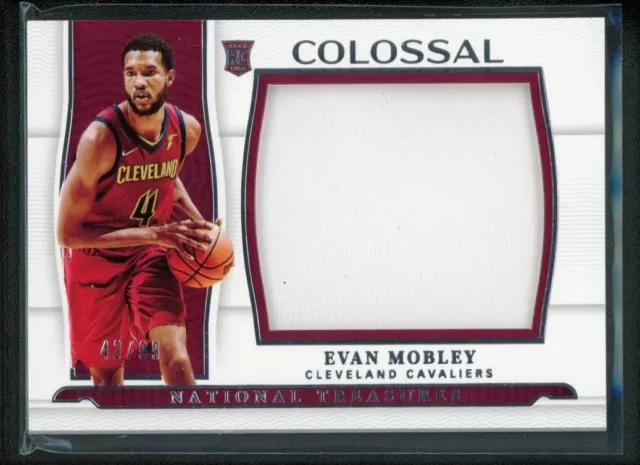 2021-22 Evan Mobley 42/99 Jersey Panini National Treasures Colossal Rookie Rc