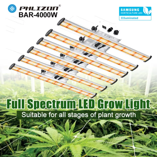 BAR-4000W Spider Samsung LED Grow Light Bar Full Spectrum for Indoor Hydroponics