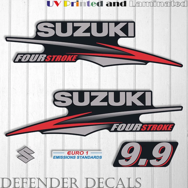SUZUKI 40 HP DT40 outboard engine decal sticker set kit reproduction ...