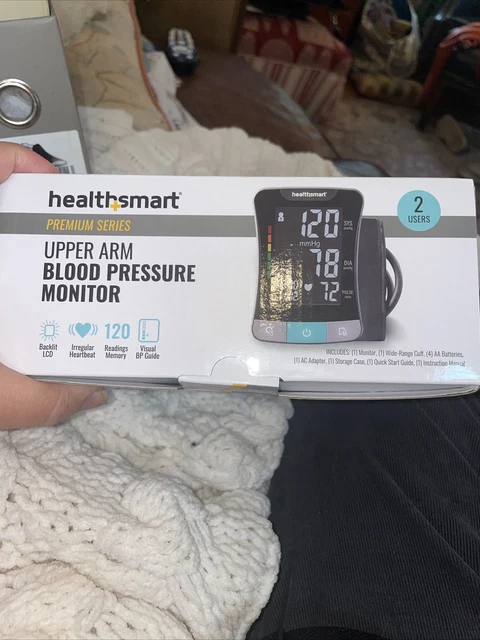 Monitor de presión arterial en la parte superior del brazo Health Smart Premium Series - nuevo en caja