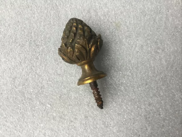 Antique Bronze / Brass Pineapple Finial From Antique Clock, Furniture Etc