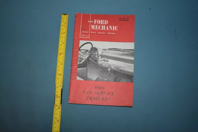 1956 Ford Service Features Handbook Manual Mechanics Training Canadian