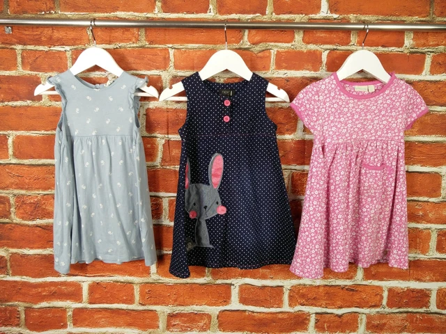 Baby Girls Bundle Age 12-18 Month Jojo Maman H&M Next Pinafore Dress Rabbit 86Cm