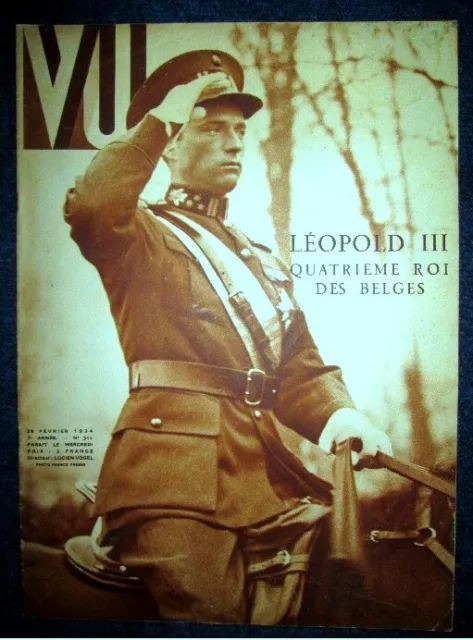 VU #311 1934 Roi Belgique M. Oswald Cocteau Magic City Paris Autriche Stavisky !