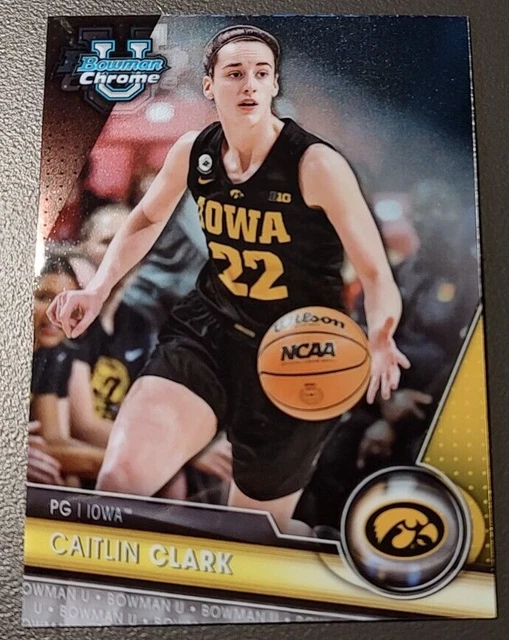 2025 TOPPS CAITLIN CLARK 2025 Bowman U Chrome Base Iowa Hawkeyes ROOKIE