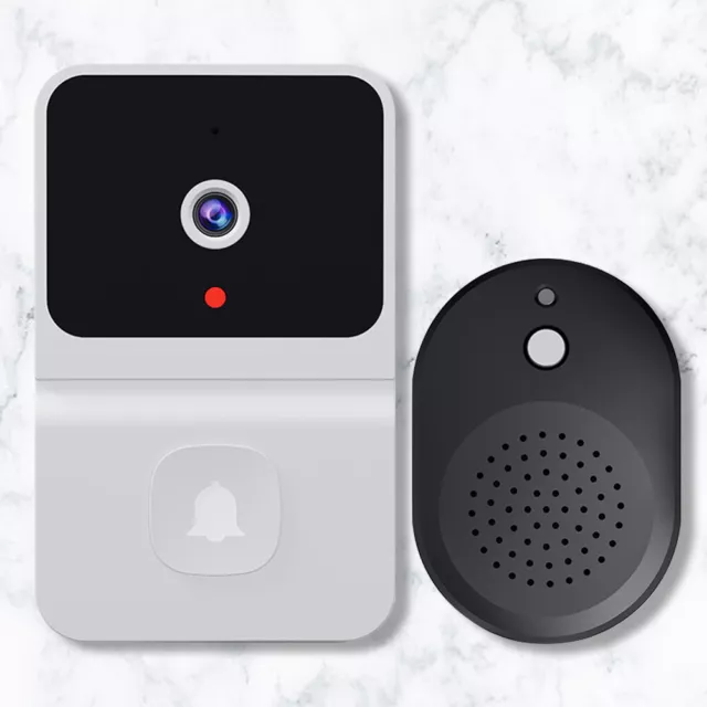 Door Chime 100 Degree Wide Angle Doorbell Camera Live Intercom HD (White TUYA )