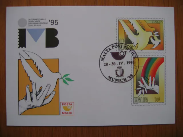 Irrtümer auf Briefmarken / Malta Ganzsache ( Bildmotive Mi 954+955 ) : IMB 1995