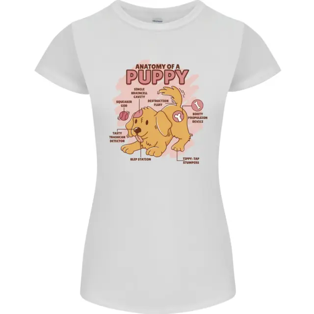 Anatomy of a Puppy Dog Womens Petite Cut T-Shirt