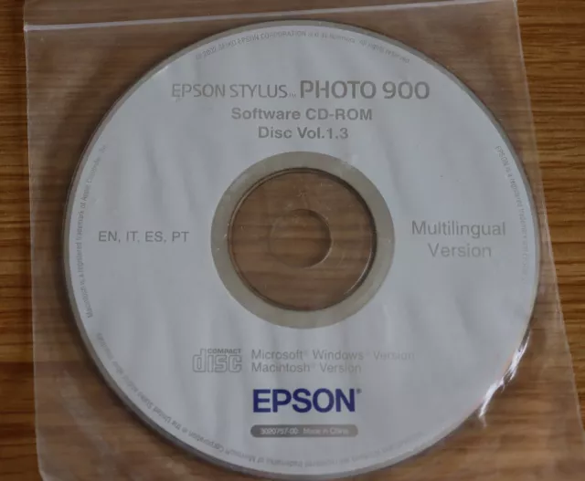 Epson Stylus Photo 900. Software CD Rom Vol. 1.3