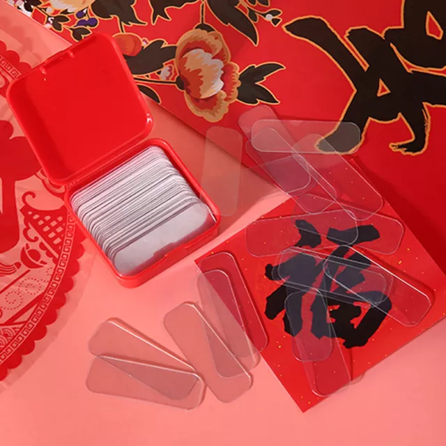 60 piezas/caja Pegatina Doble Lado Transparente Sin Marcas Adhesivo Universal StickNHUK