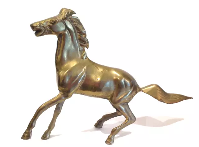 Solid Brass Galloping Horse 8" x 11"