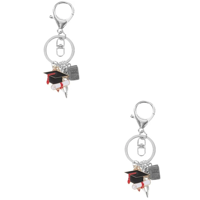 2pcs Graduation Key Chain Graduation Keychain Hanging Ornement Grad Key Ring