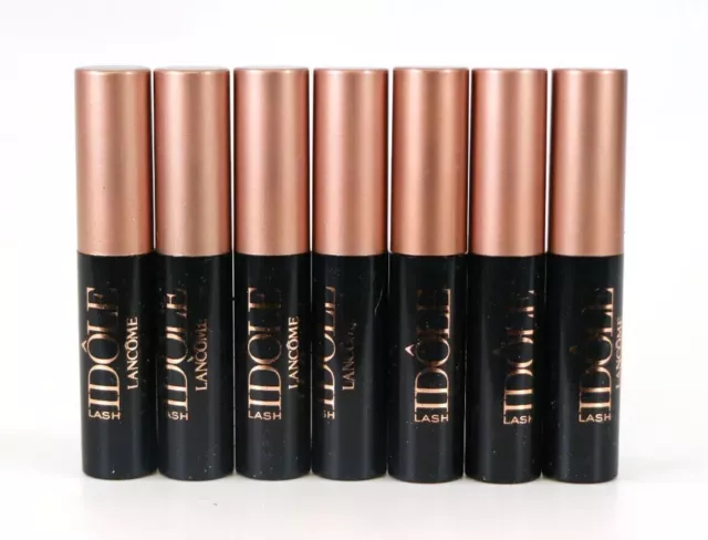 7 x Lancome IDOLE Lash Lifting Volumizing Mascara Travel Sz .08 oz Glossy Black