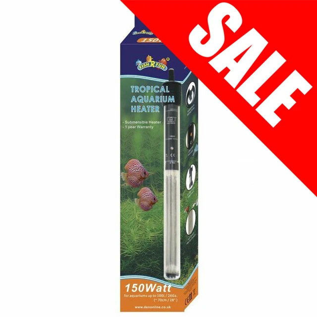FISH R FUN Heater 150W Submersible Tropical Aquarium 75100L Fish Tank