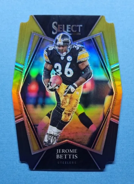 2021 Panini Select Jerome Bettis Premier Level Black Gold Diecut Holo Insert