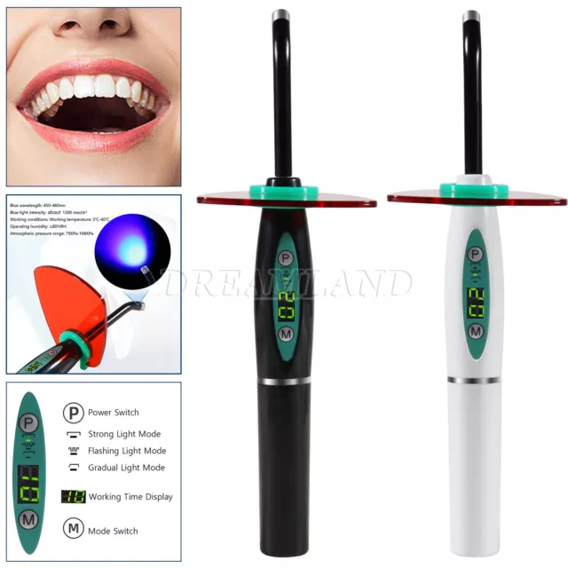 Dental Dentaire Cordless LED Curing Light Lamp 1500mw Polymérisation 5W