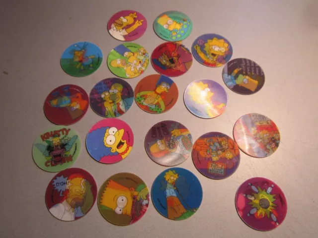 Nice Batch Of Simpsons Flicker/Holographic Tazos With Bart 2