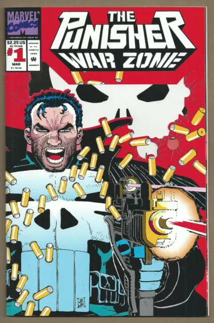 🔥Punisher War Zone #1*Marvel, 1992*John Romita Jr.*Die-Cut Wraparound Cover*Vf*