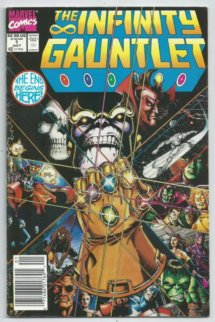 🔥Infinity Gauntlet #1*Marvel, 1991*Jim Starlin*George Perez*Thanos*Avengers*Fn*