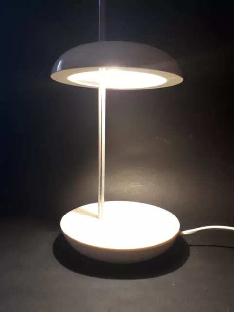 Vintage Lampada da Tavolo Ikea LEKARYD Bianca Pop Art Plastica Abat Jour