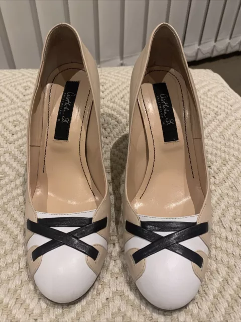 MUSETTE HIGH HEEL Italian Leather shoes Beige UK Size 3.5 EU 36.5 9 cm heel 22.50 PicClick UK