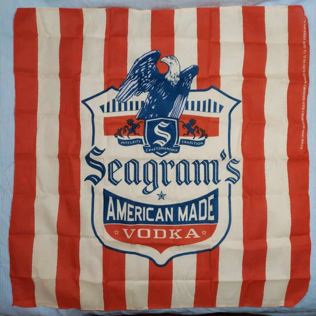 Lot of 8 Seagram's American Made Vodka Bandannas NEW in Pkg 21-1/2" Collectible