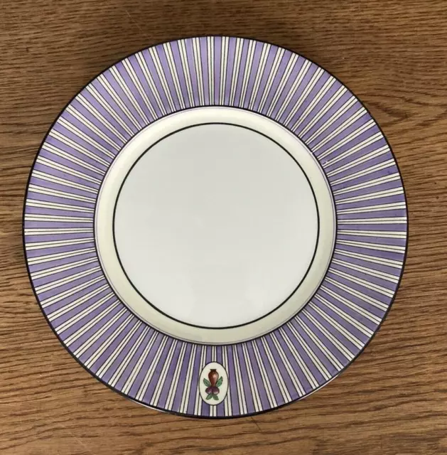 ROYAL DOULTON RA8212 ART DECO Robert Allen LUNCHEON PLATE- STRIPED PURPLE