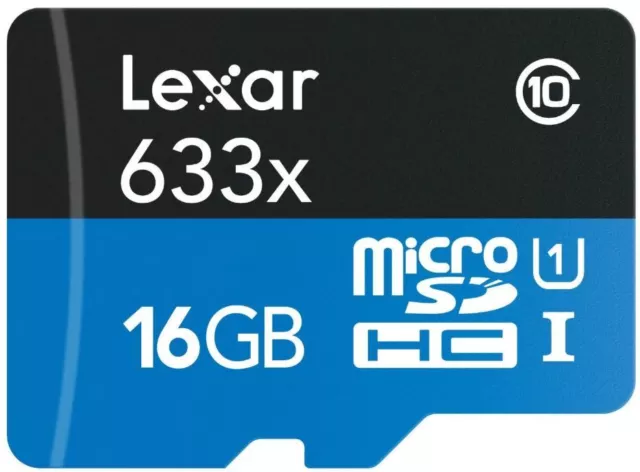 Lexar 16GB Mobile/Dashcam Speicherkarte Klasse 10 Micro SD 633x SDHC UHS-I 95MB/s 2