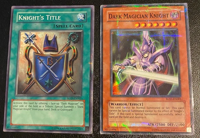 Yu-Gi-Oh Dark Magician Knight & Knight’s Title ROD-EN001 002 Super Parallel Rare