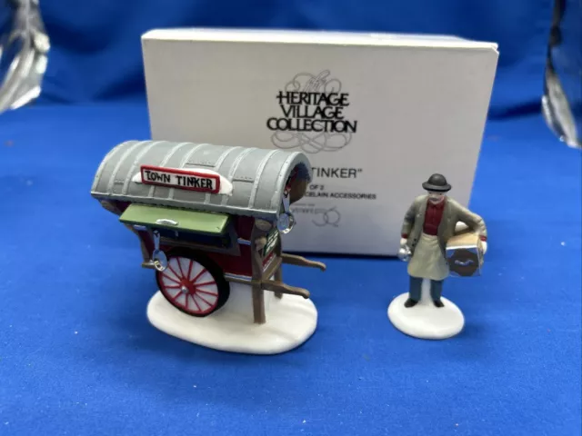 Dept. 56 Heritage Dickens Village 1992 Town Tinker 5646-4 Complete W/Pans