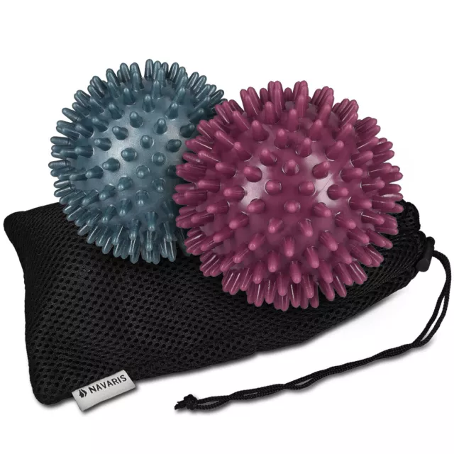 2x Igelball Igel Ball Massageball Massage für Hand Fuß Rücken Ø 8cm medium hart