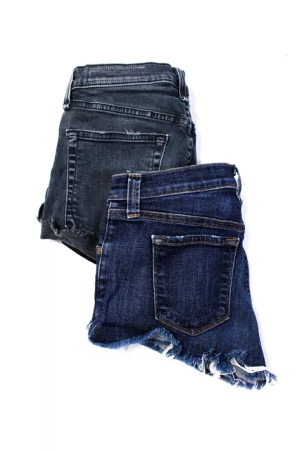 Rag & Bone Jean J Brand Womens Denim Shorts Black Blue Size 25 24 Lot 2