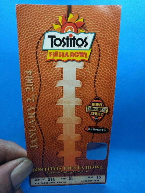 2004 FIESTA BOWL Ticket OHIO STATE BUCKEYES Kansas State Wildcats Football #15 2004 FIESTA BOWL Ticket OHIO STATE BUCKEYES Kansas State Wildcats Football #15