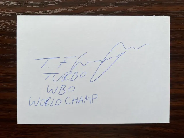 Boxing Terry Flanagan Signed 6” X 4” Index Card