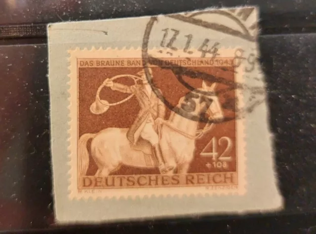 Briefmarke Deutsches Reich Mi.Nr. 854 Braunes Band 1943 - aus Nachlass