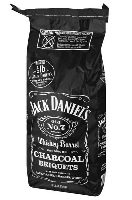 Jack Daniel's Tennessee Whiskey Barrel Smoking Wood Chips - 6 Pack (180 Cu In Each) | For Grills & Smokers | Charcoal, Gas, Electric