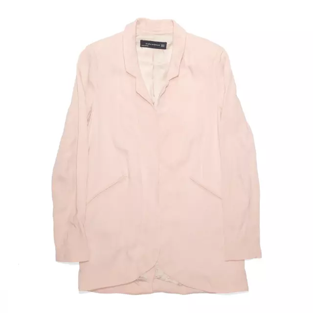 ZARA XS BLAZER Women's Houndstooth Ruched Sleeve Longline Wool Blend Jacket  £29.99 - PicClick UK