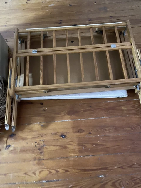 Vintage Antique Retro Old Wood wooden Playpen crib baby bed