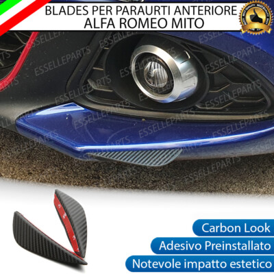 Aero SET 4 AERO FLAPS LAME SPOILER PARAURTI ADESIVO MERCEDES GLK CARBON LOOK 
