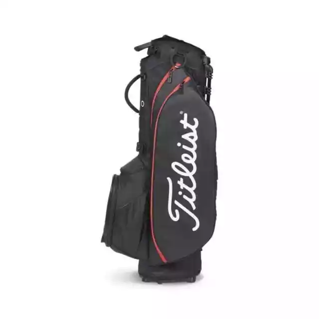 NEW Titleist Players 5 Stand Bag - Black/Black/Red - Drummond Golf