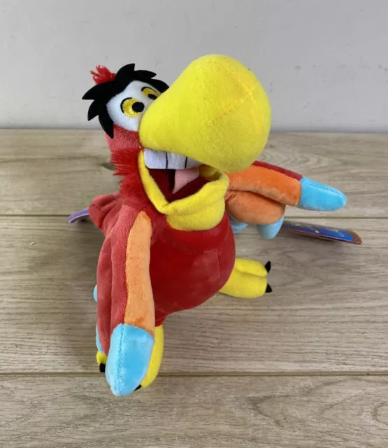 Disney Store Lago Aladdin 10" Soft Plush Parrot Toy Jafar’s Bird - Brand New
