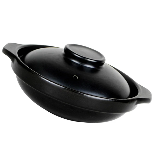 Pentola piatta in ceramica multifunzionale giapponese con coperchio -
