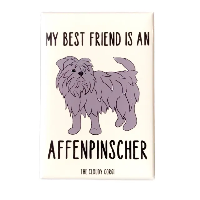 Affenpinscher Dog Magnet Handmade Best Friend Cartoon Art Gifts and Decor